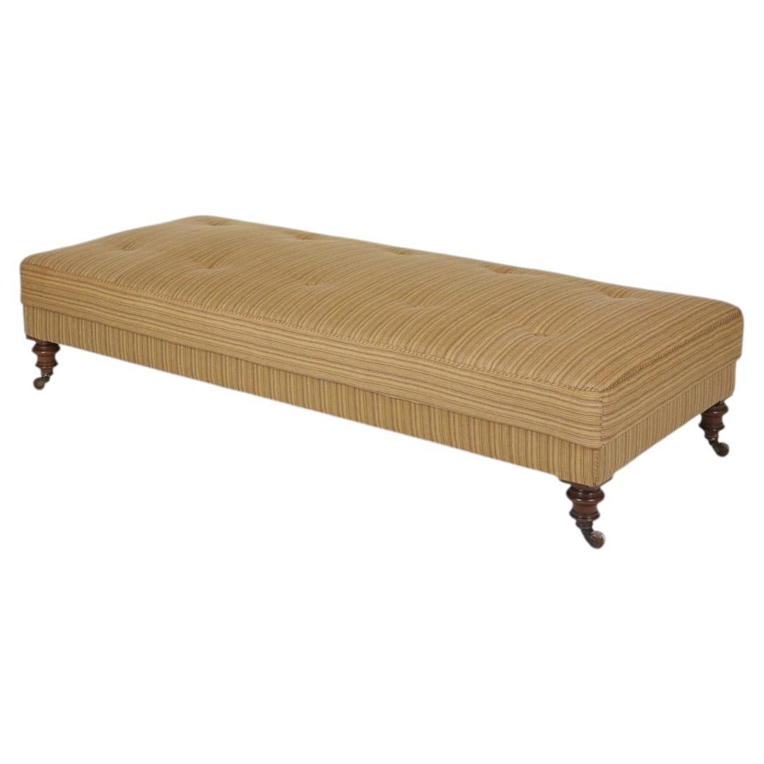 Large antique pouf stool