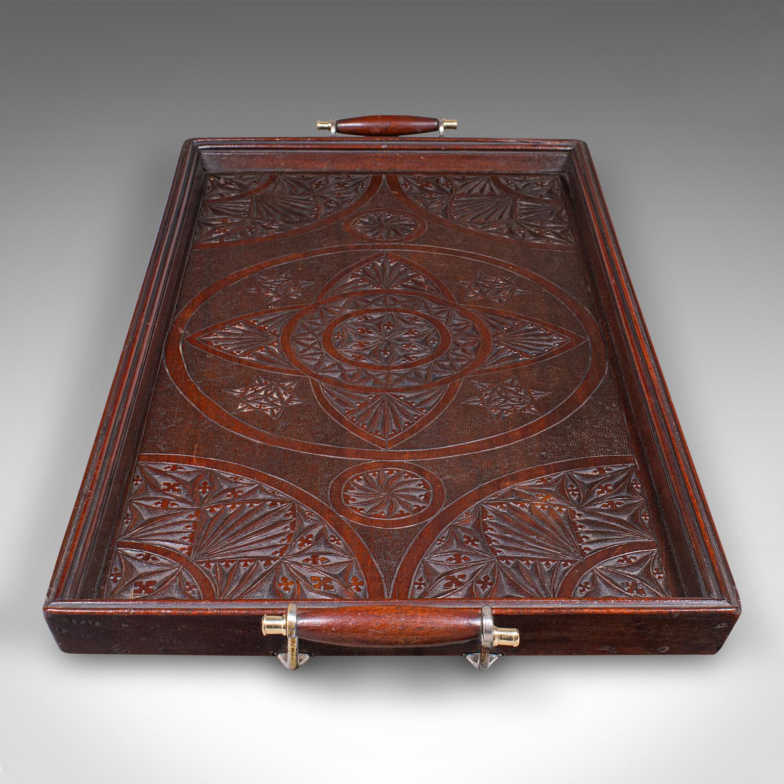 British Large Antique Presentation Tray, English, Afternoon Tea, Server, Edwardian, 1910 For Sale