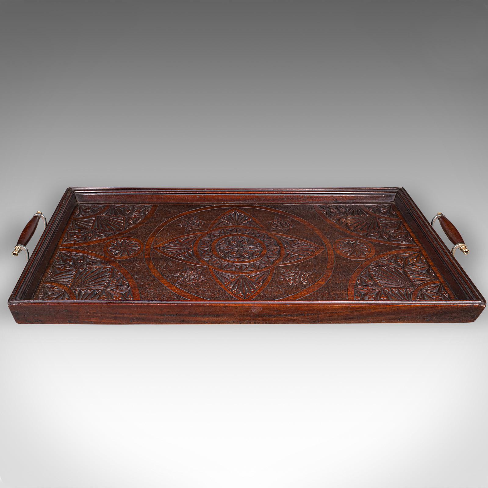 Large Antique Presentation Tray, English, Afternoon Tea, Server, Edwardian, 1910 In Good Condition For Sale In Hele, Devon, GB