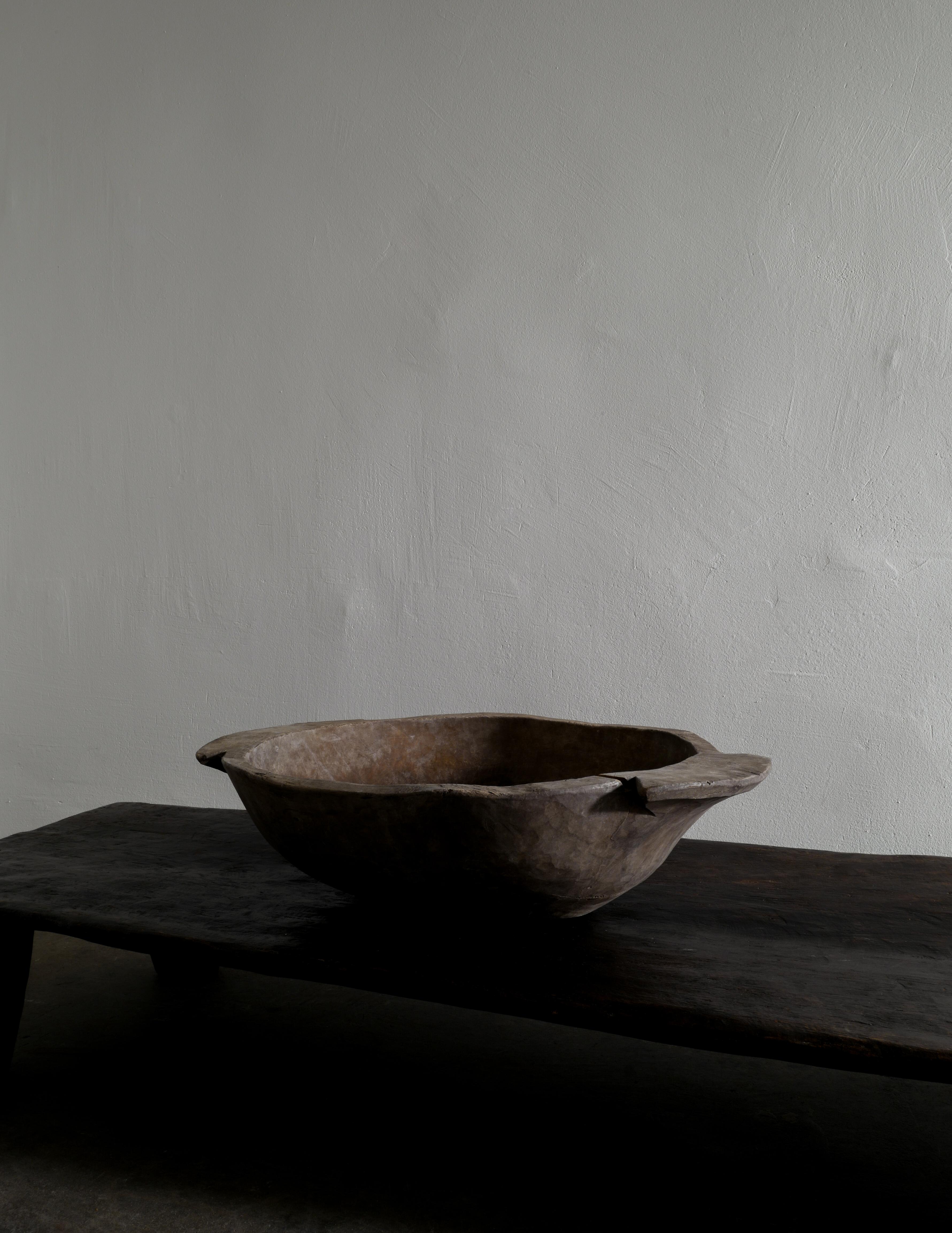 Hand-Carved Large Antique Primitive Swedish Wabi Sabi Tray in Pine Produced in Sweden, 1800s For Sale