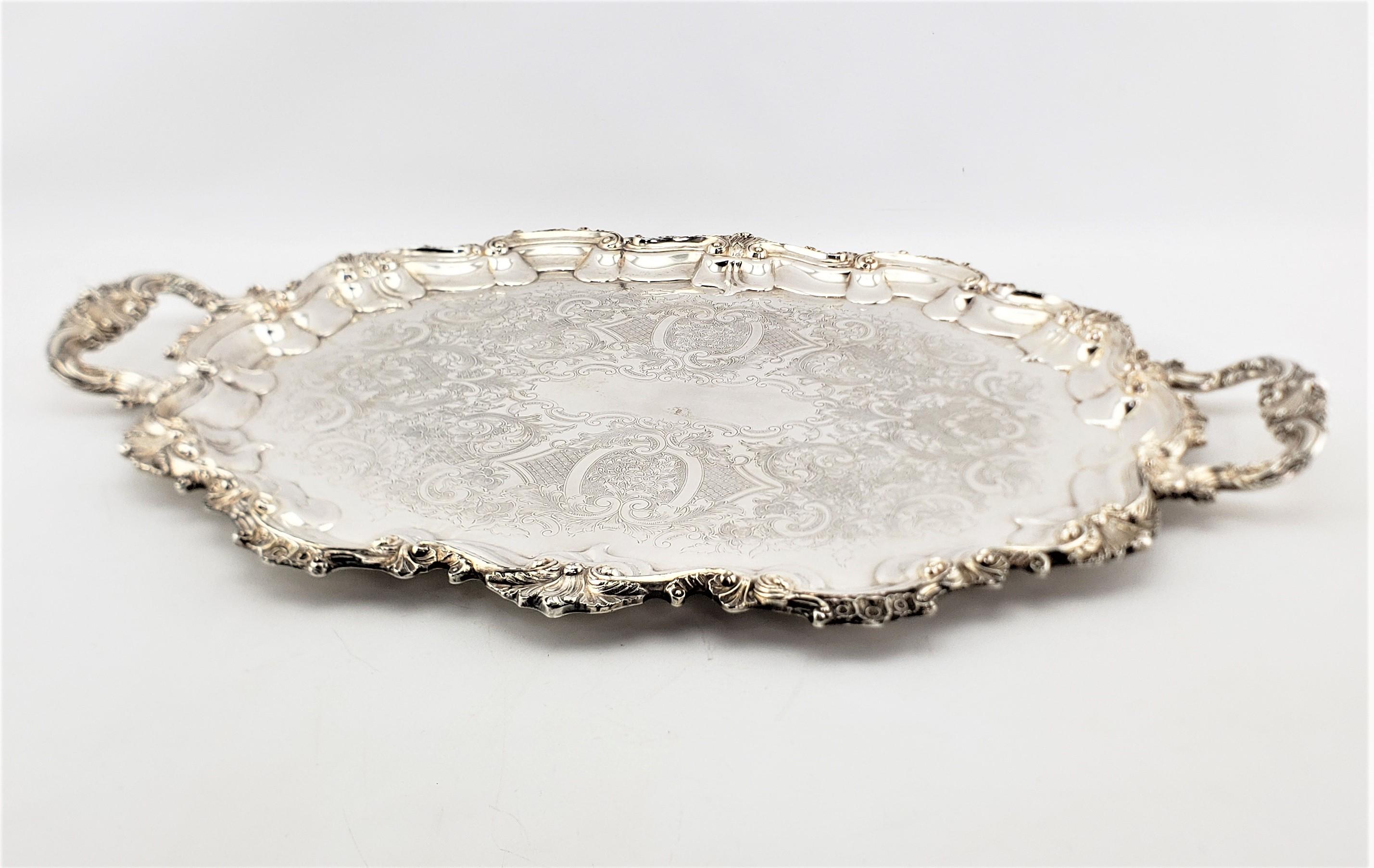 antique silver serving tray value