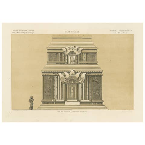 Une des Faces de la Pyramide de Peunom – Peunom Pyramid Facade c.1873-1875