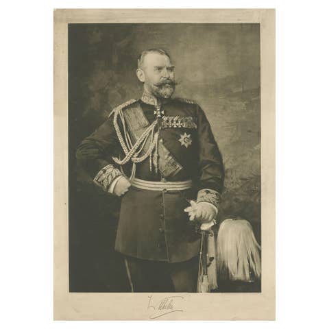 Large Antique Print of William II of Württemberg