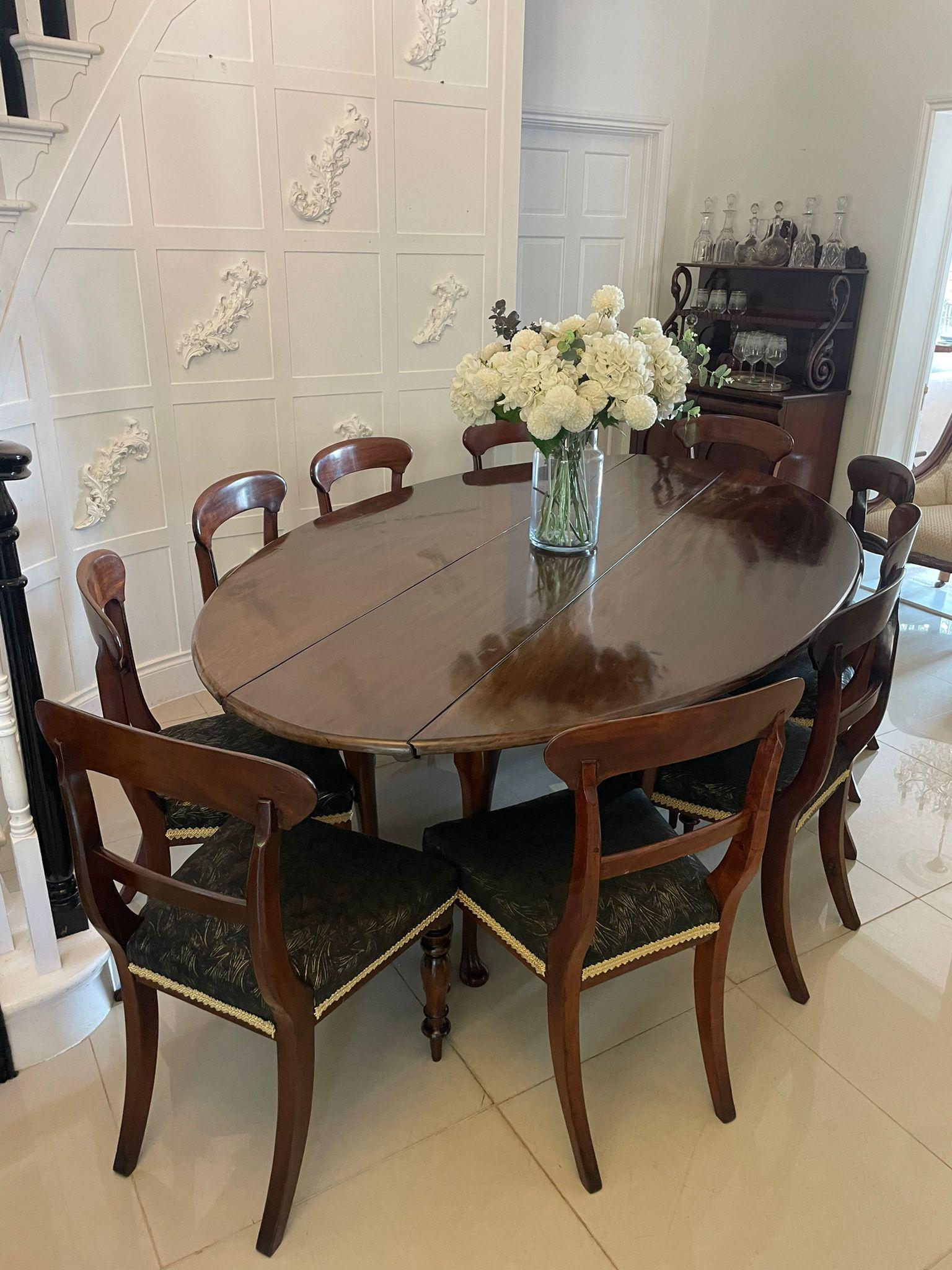 Large Antique Quality Figured Mahogany Irish Wake/Dining Table 72 x 242 x 144 cm In Good Condition In Suffolk, GB