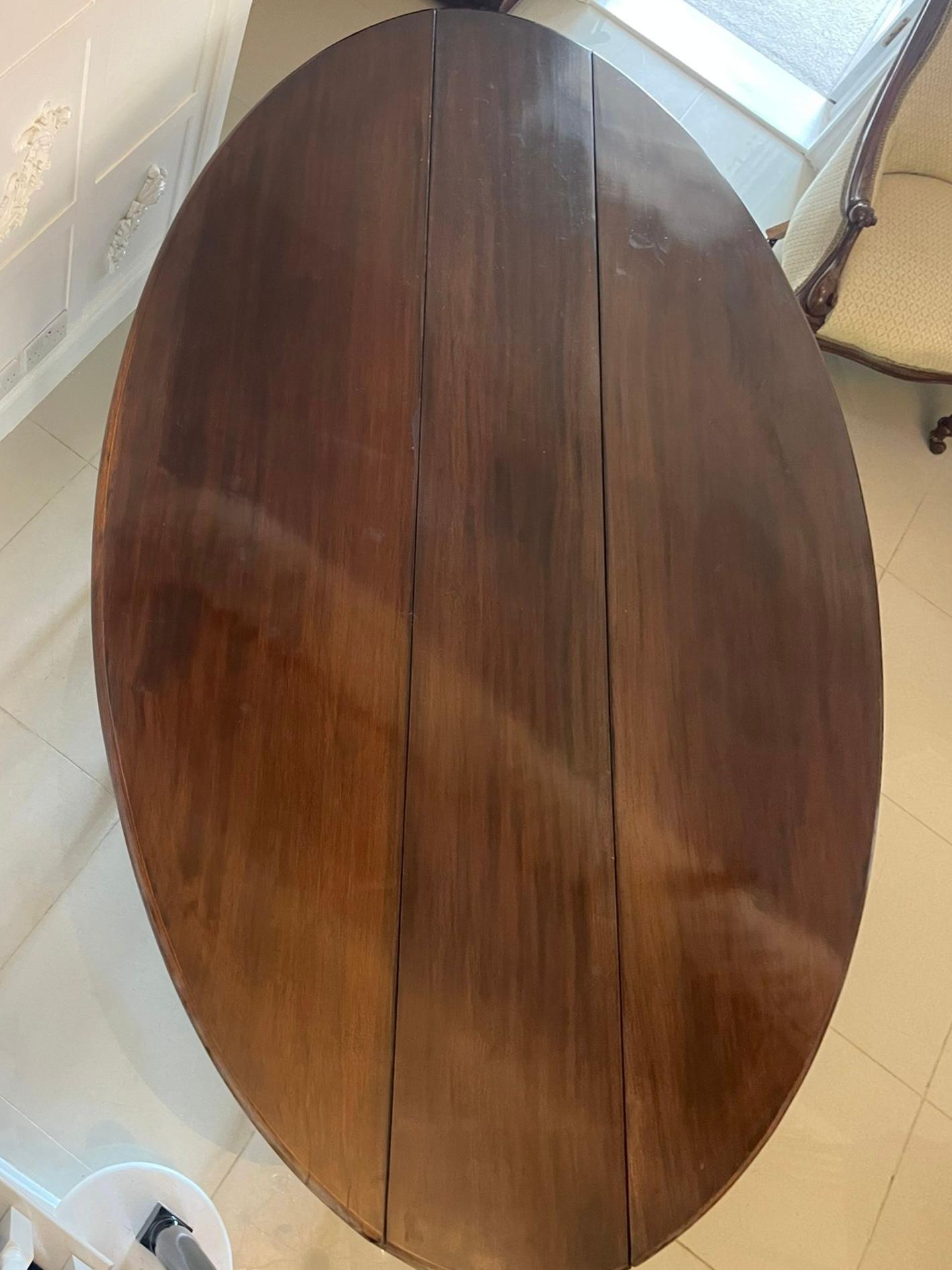 Large Antique Quality Figured Mahogany Irish Wake/Dining Table 72 x 242 x 144 cm 4