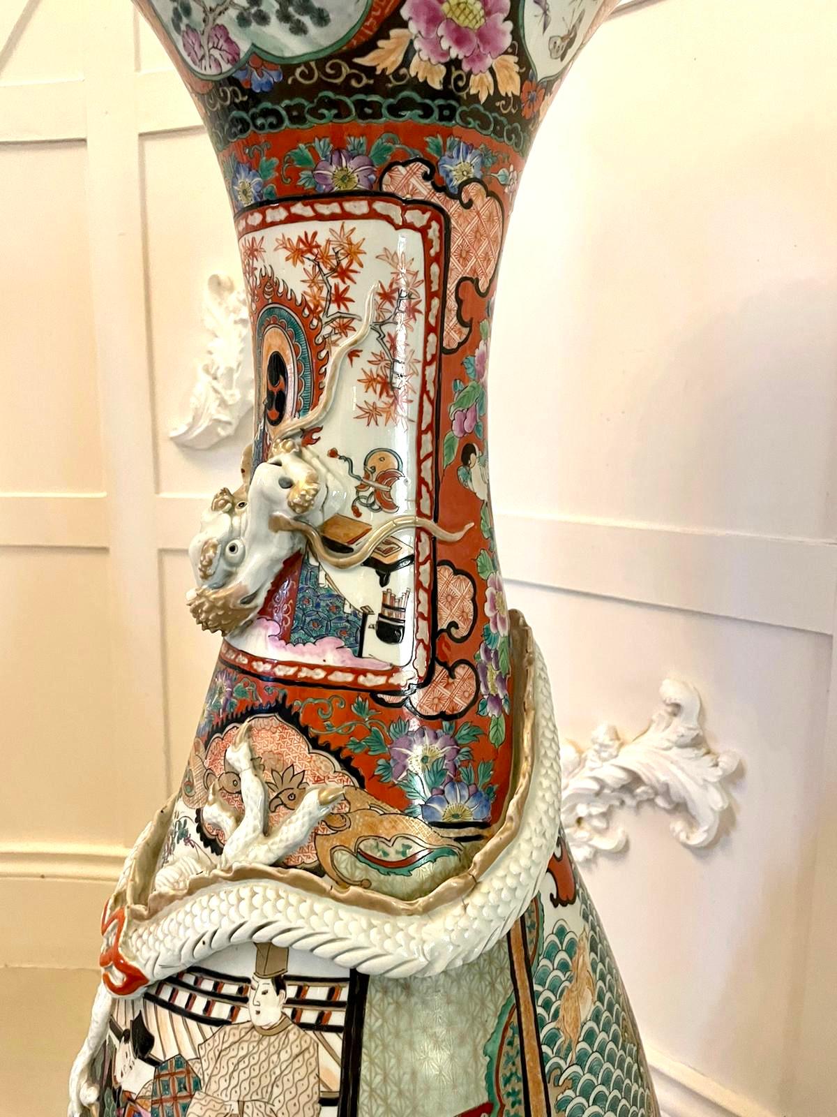 Large Antique Quality Japanese Imari Floor Standing Vase 9