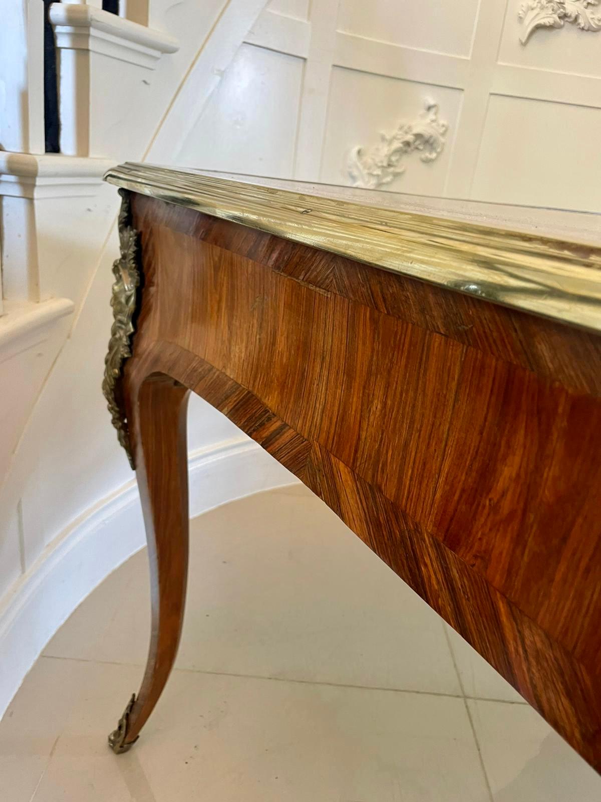 19th Century Large Antique Quality Kingwood Ornate Ormolu Mounted Partners Bureau Plat-Desk For Sale