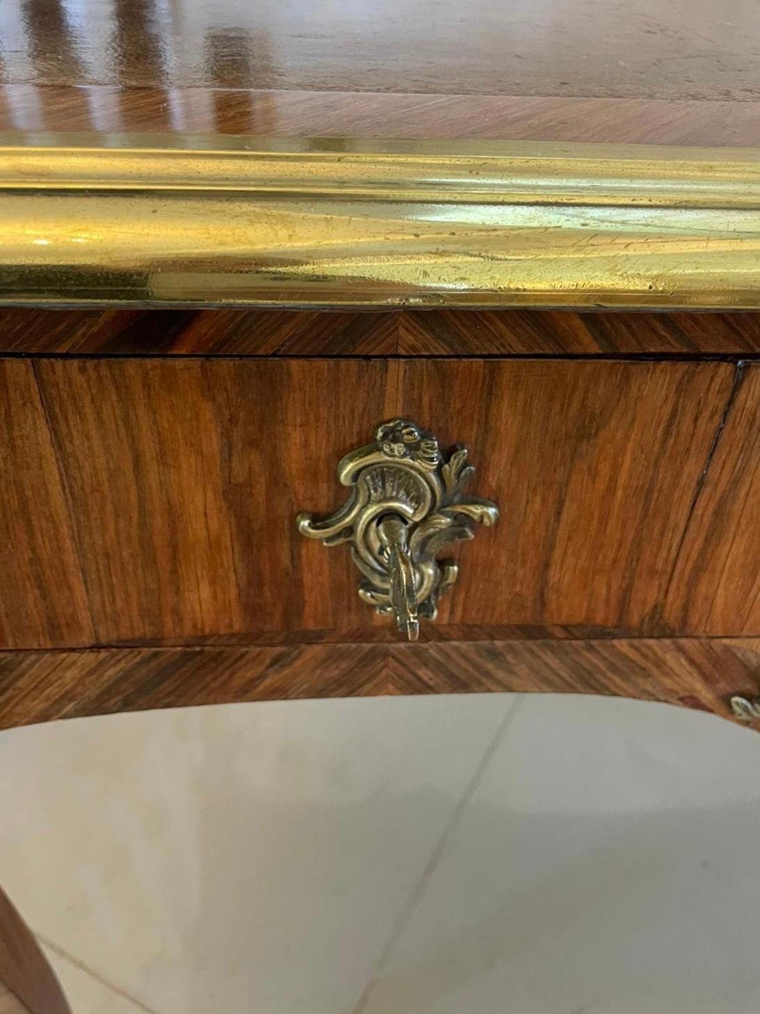 Large Antique Quality Kingwood Ornate Ormolu Mounted Partners Bureau Plat-Desk For Sale 1