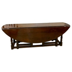 Large Antique Quality Oak Gateleg Dining Table