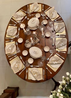 Large Antique Quality Oak Wake Table