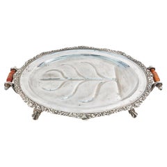 Large Antique Quality Silver Plated Meat Tray