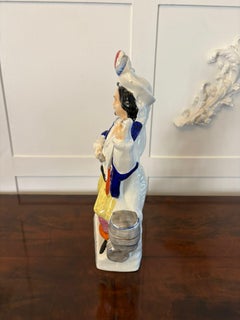 Large Antique Quality Staffordshire Flatback Figure of Will Watch Smuggler