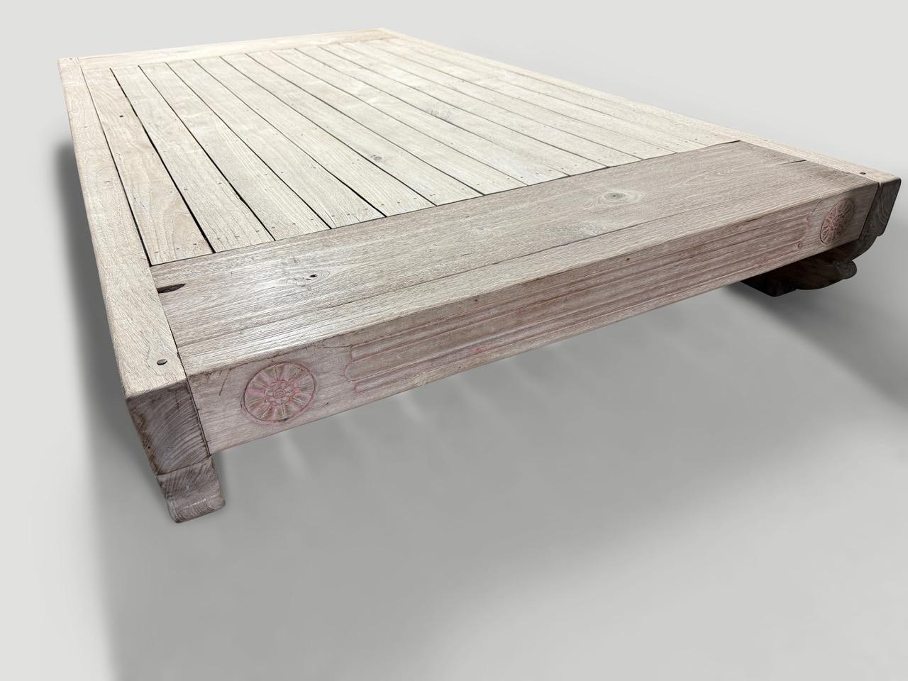 Wood Large Antique Rare Day Bed For Sale