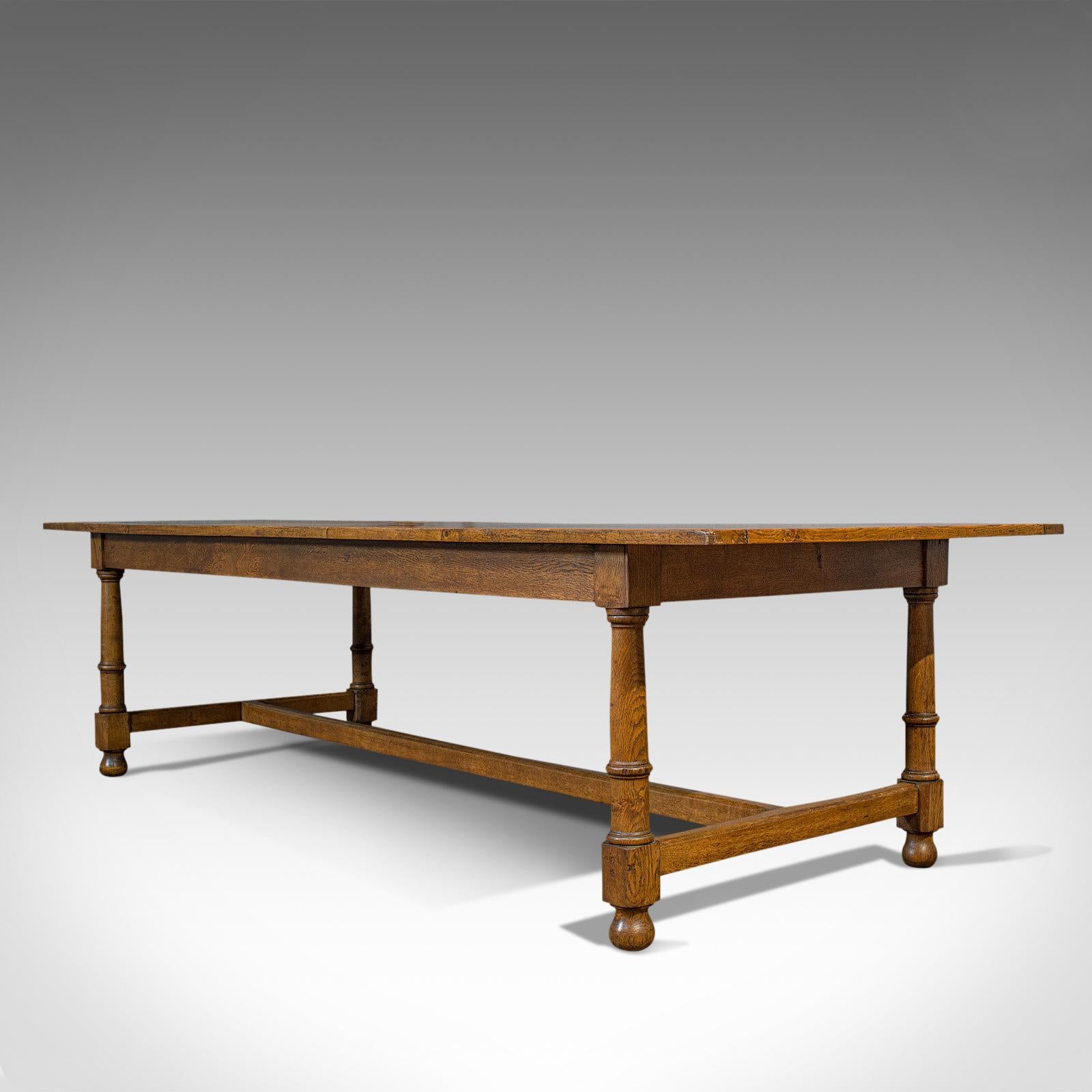 Large, Antique Refectory Table, Scottish, 8 Seat, Oak, Dining, Victorian In Good Condition In Hele, Devon, GB