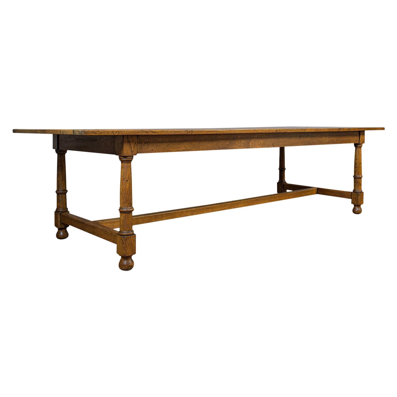 Large, Antique Refectory Table, Scottish, 8 Seat, Oak, Dining, Victorian