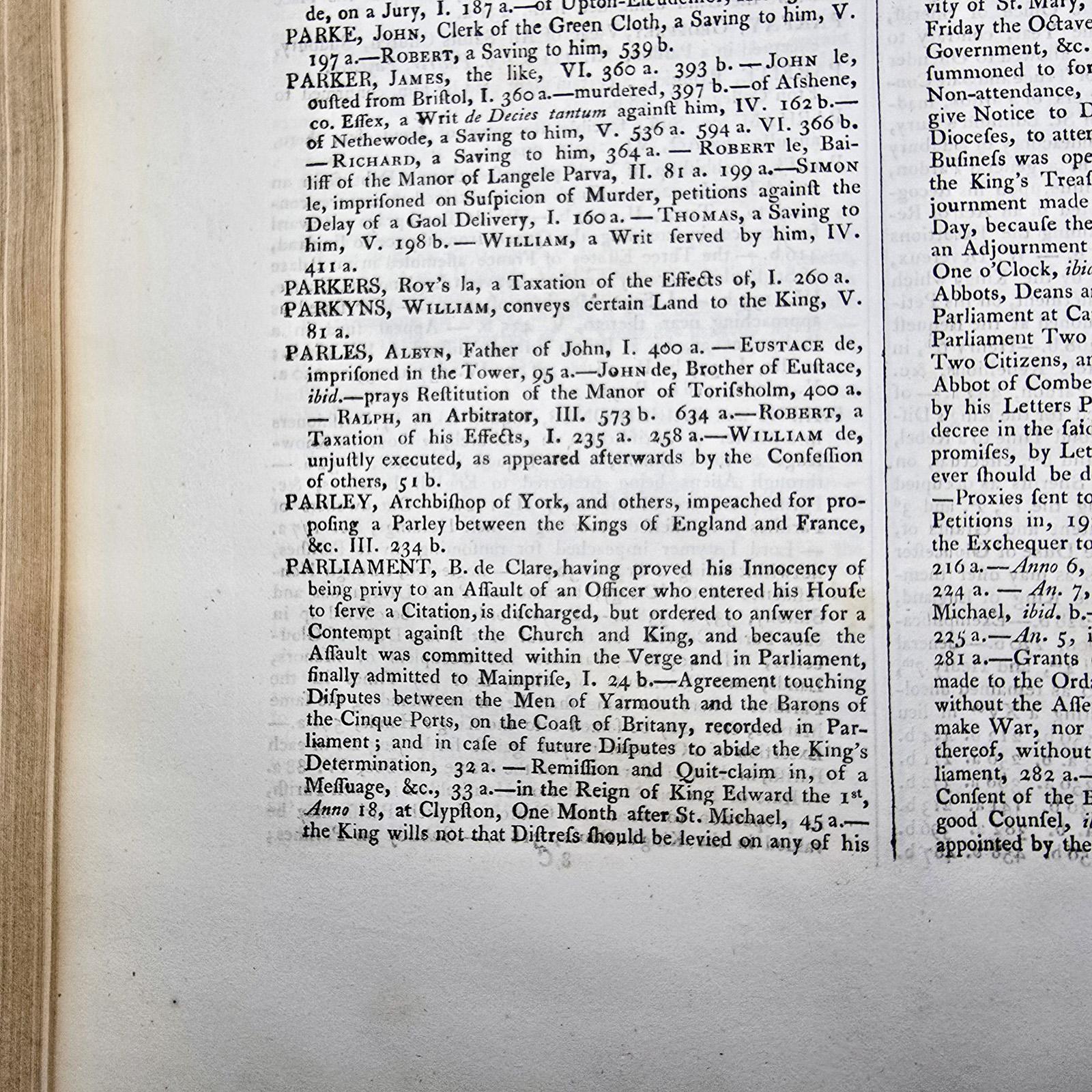 Grand livre de référence ancien, index, rouleaux du Parlement, anglais, William IV en vente 3