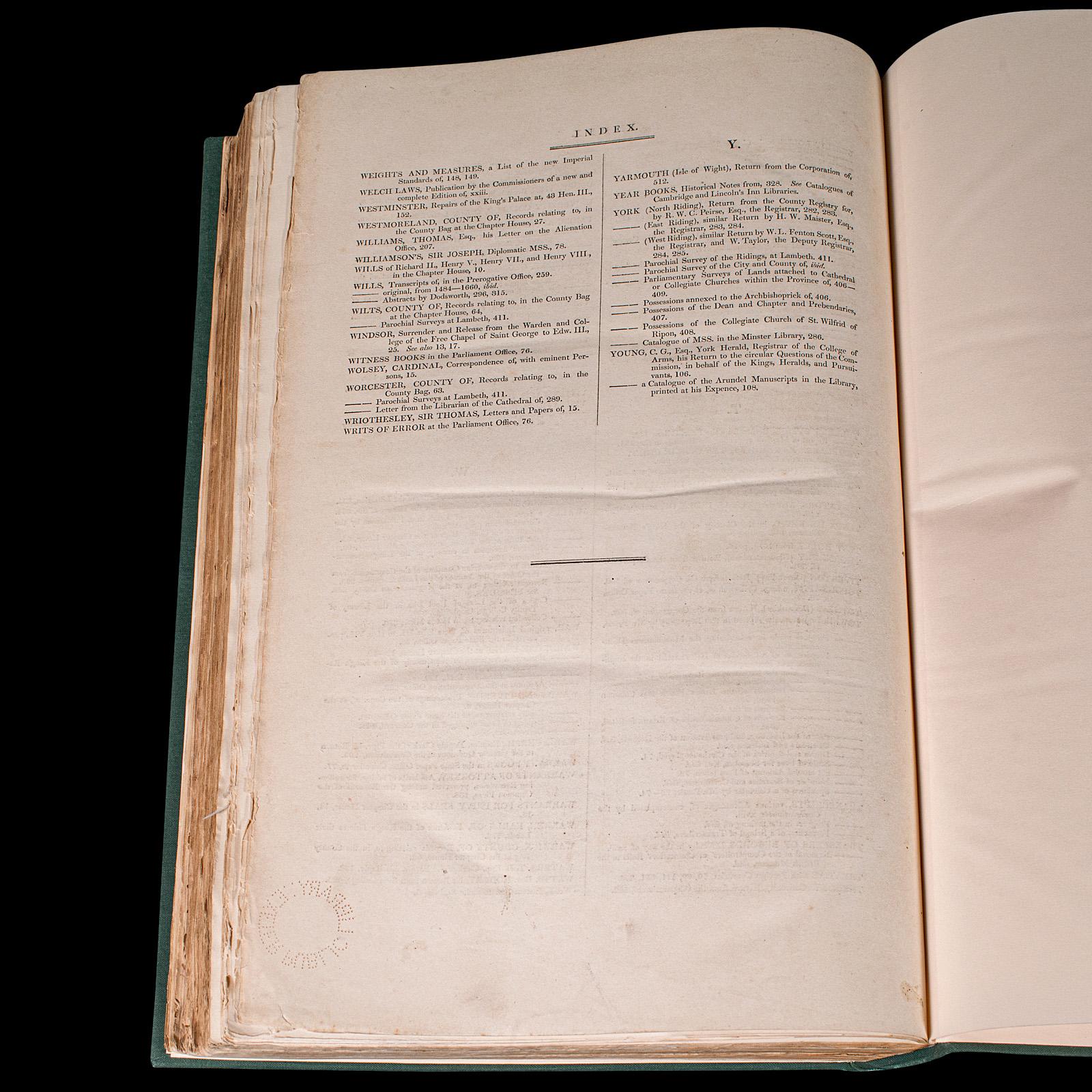 Grand livre de référence antique, archives publiques, anglais, Parlement, William IV en vente 6