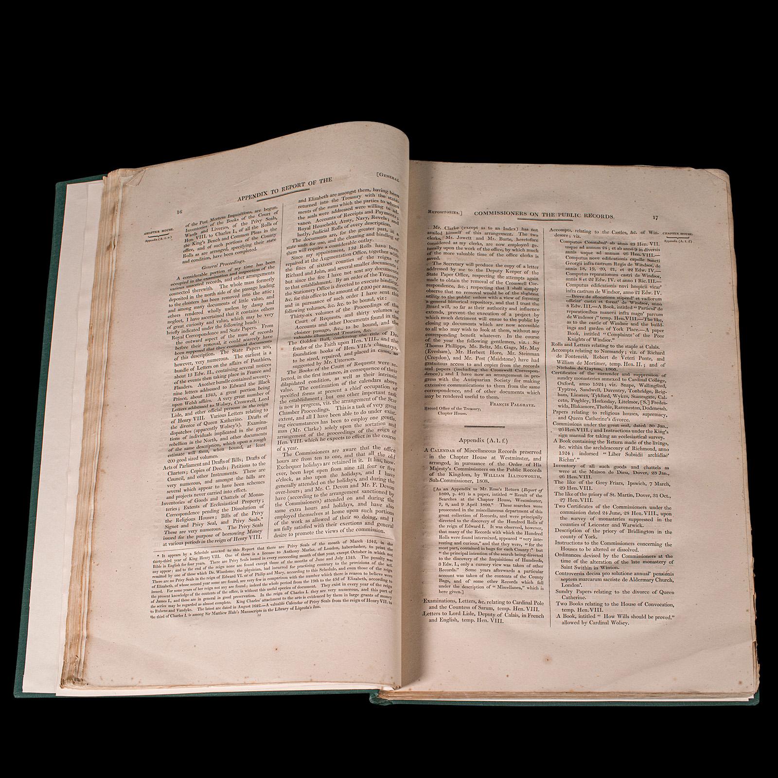 Papier Grand livre de référence antique, archives publiques, anglais, Parlement, William IV en vente