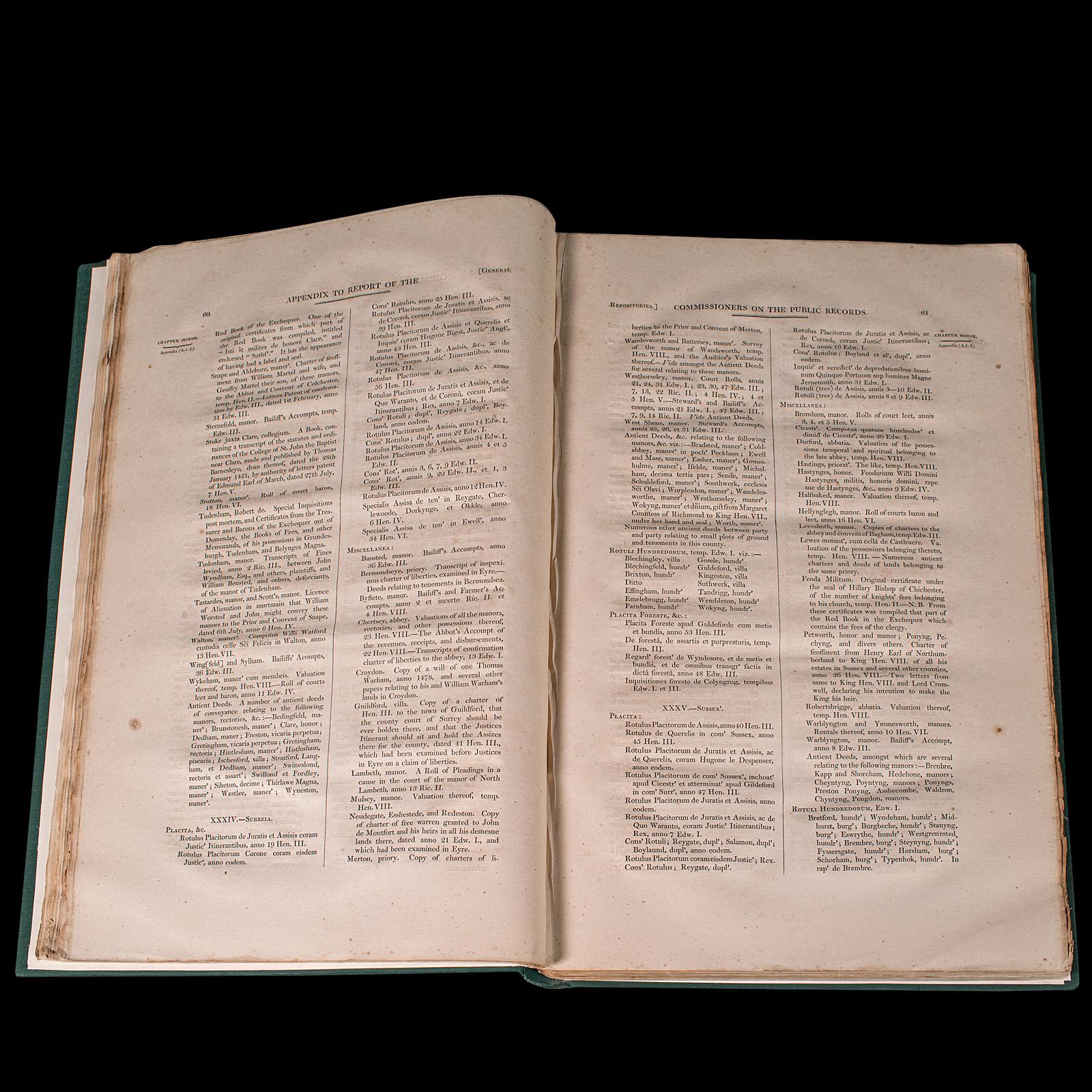 Grand livre de référence antique, archives publiques, anglais, Parlement, William IV en vente 1