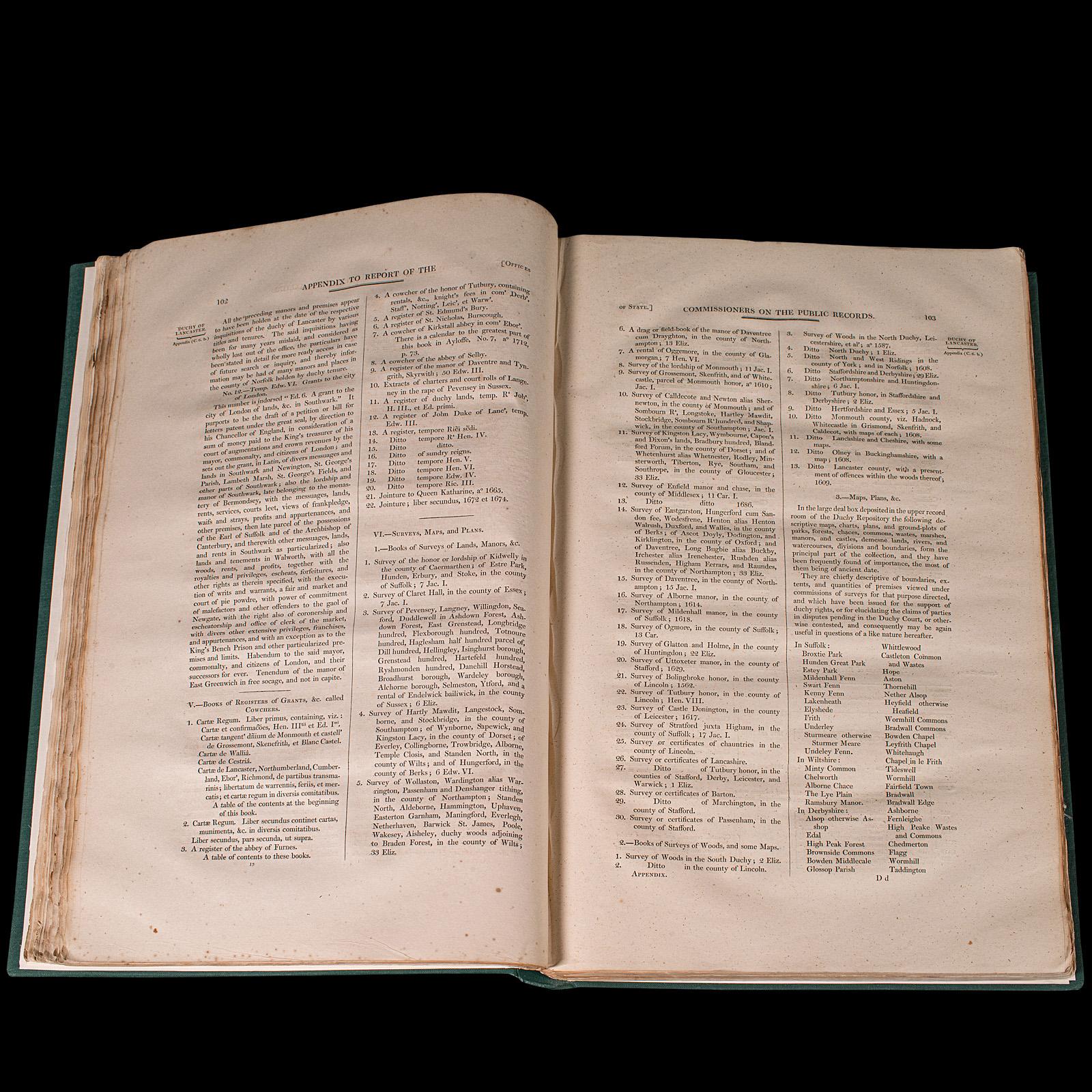Grand livre de référence antique, archives publiques, anglais, Parlement, William IV en vente 2