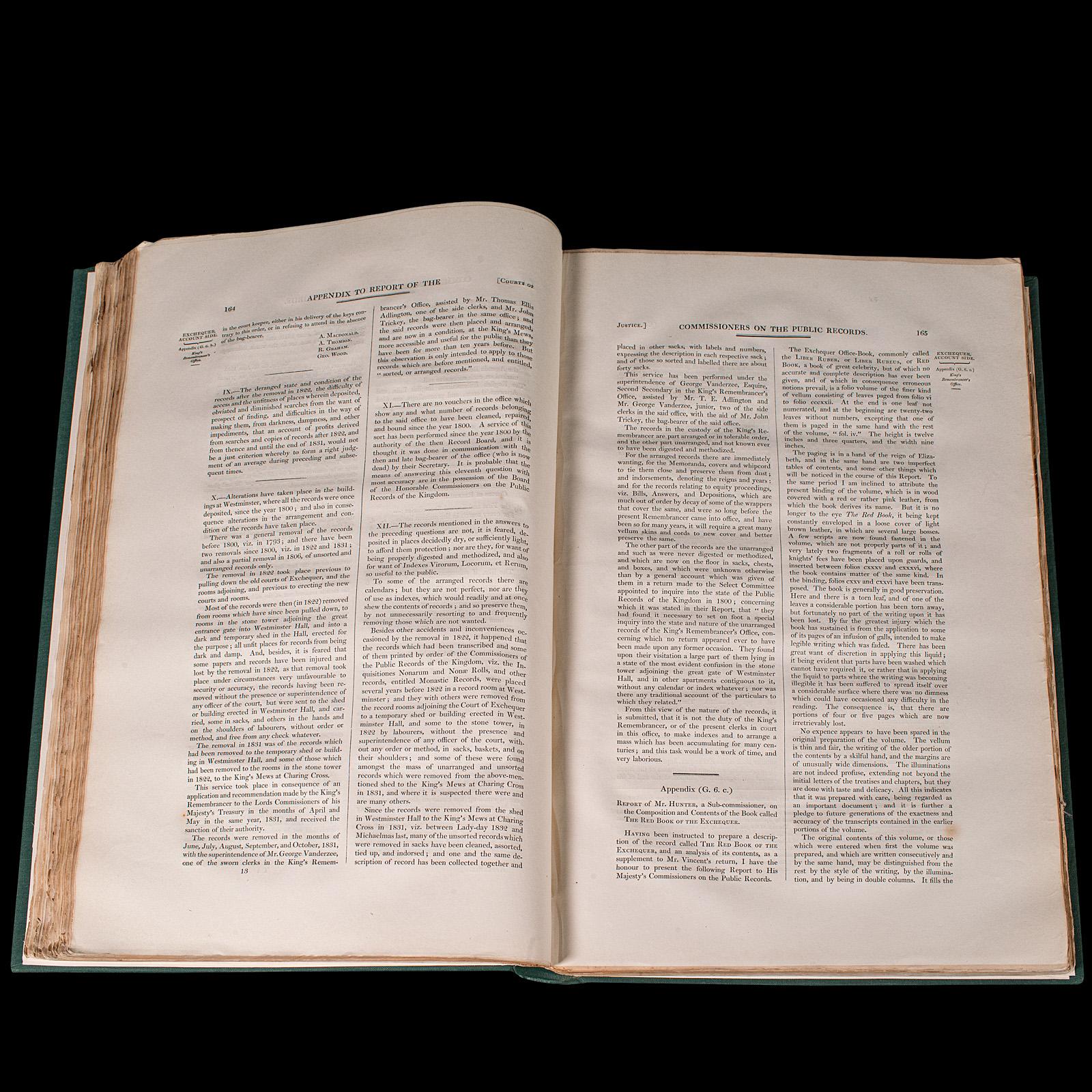 Grand livre de référence antique, archives publiques, anglais, Parlement, William IV en vente 3