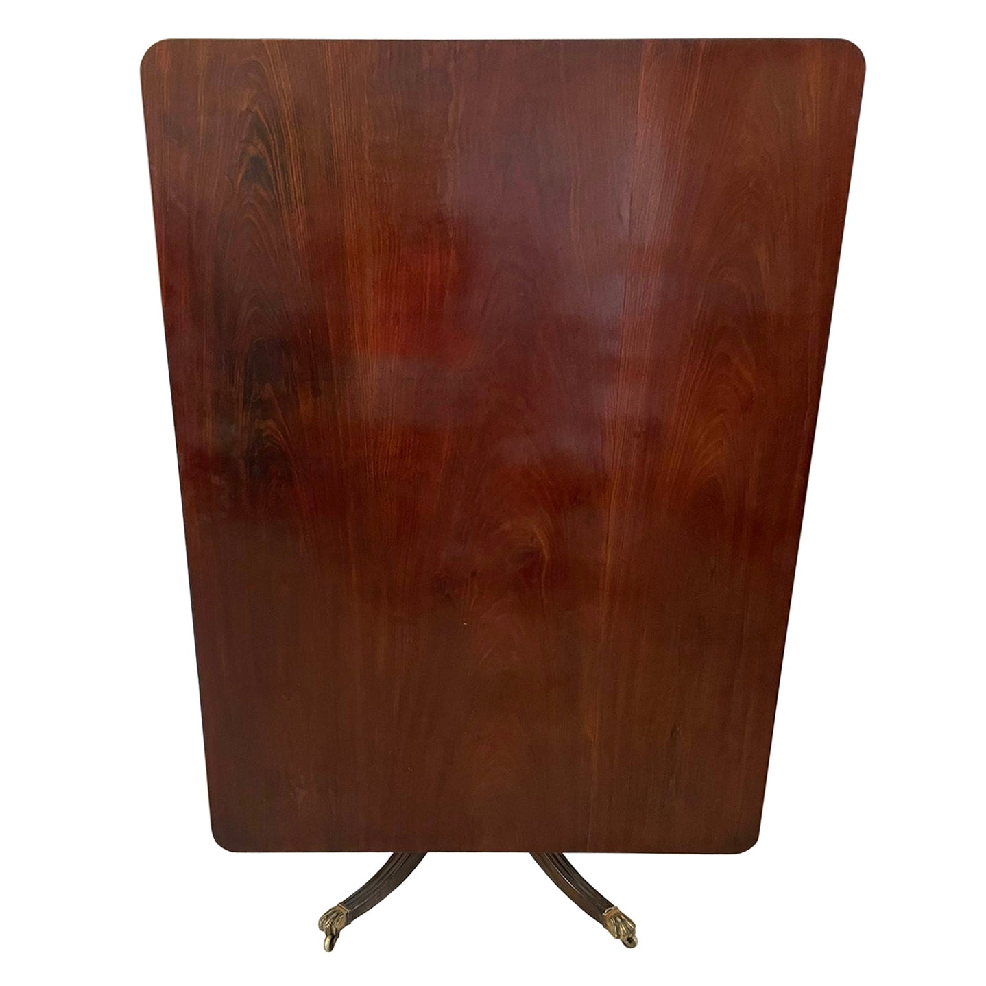 Large Antique Regency Outstanding Quality Figured Mahogany Dining Table
