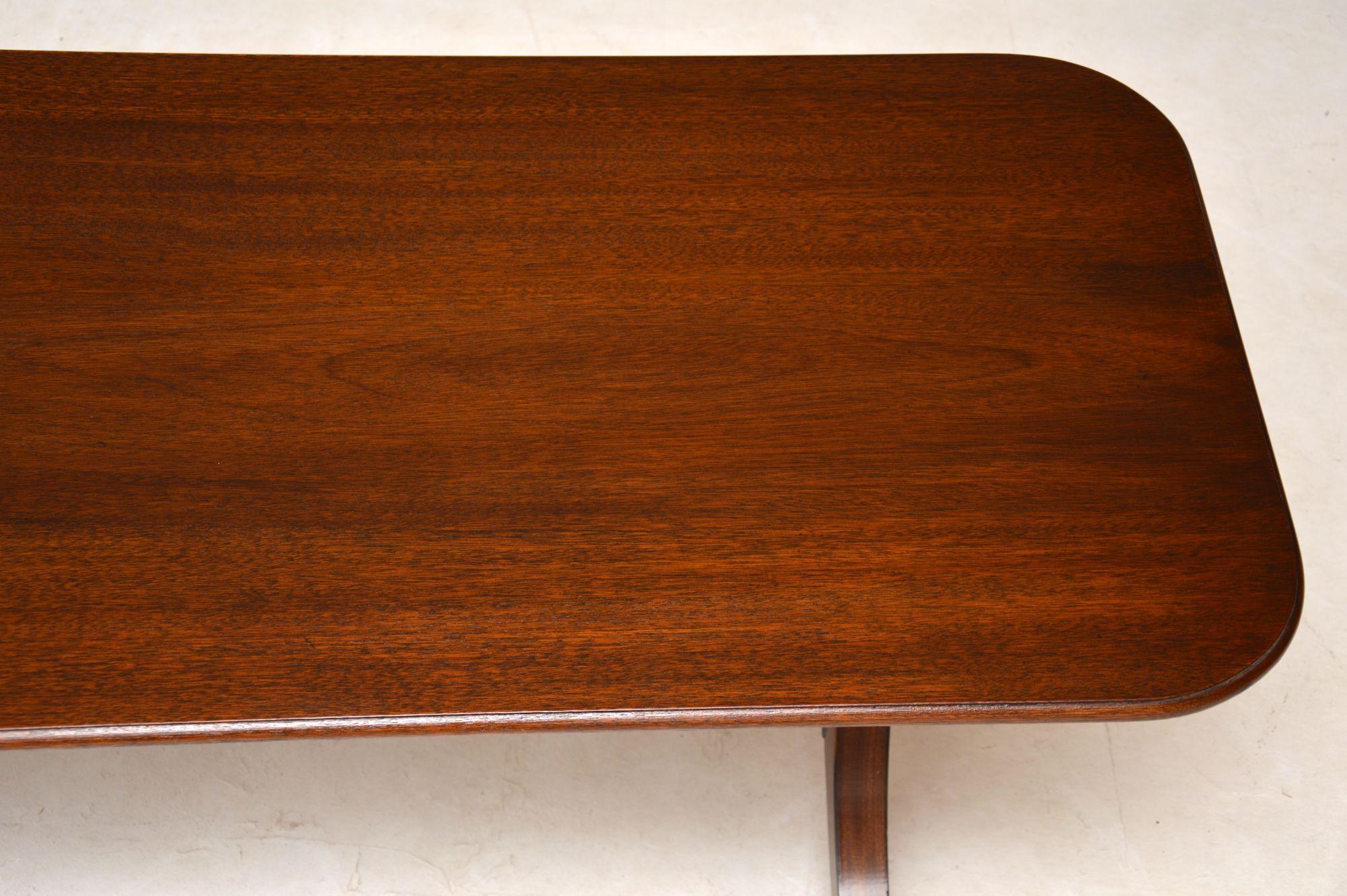 Mid-20th Century Large Antique Regency Style Mahogany Coffee Table