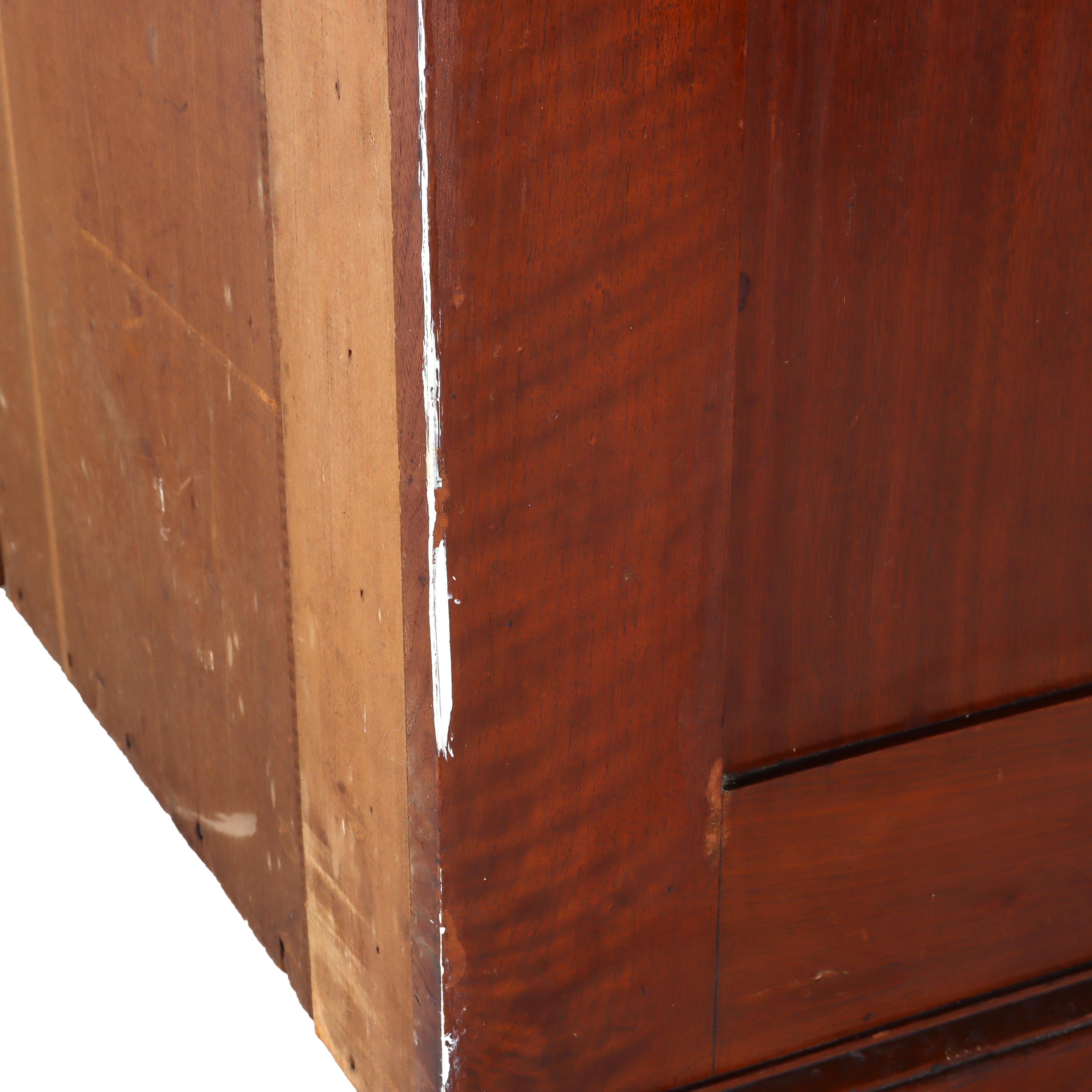 Large Antique Renaissance Revival Walnut, Burl & Marble Mirrored Sideboard c1890 For Sale 12