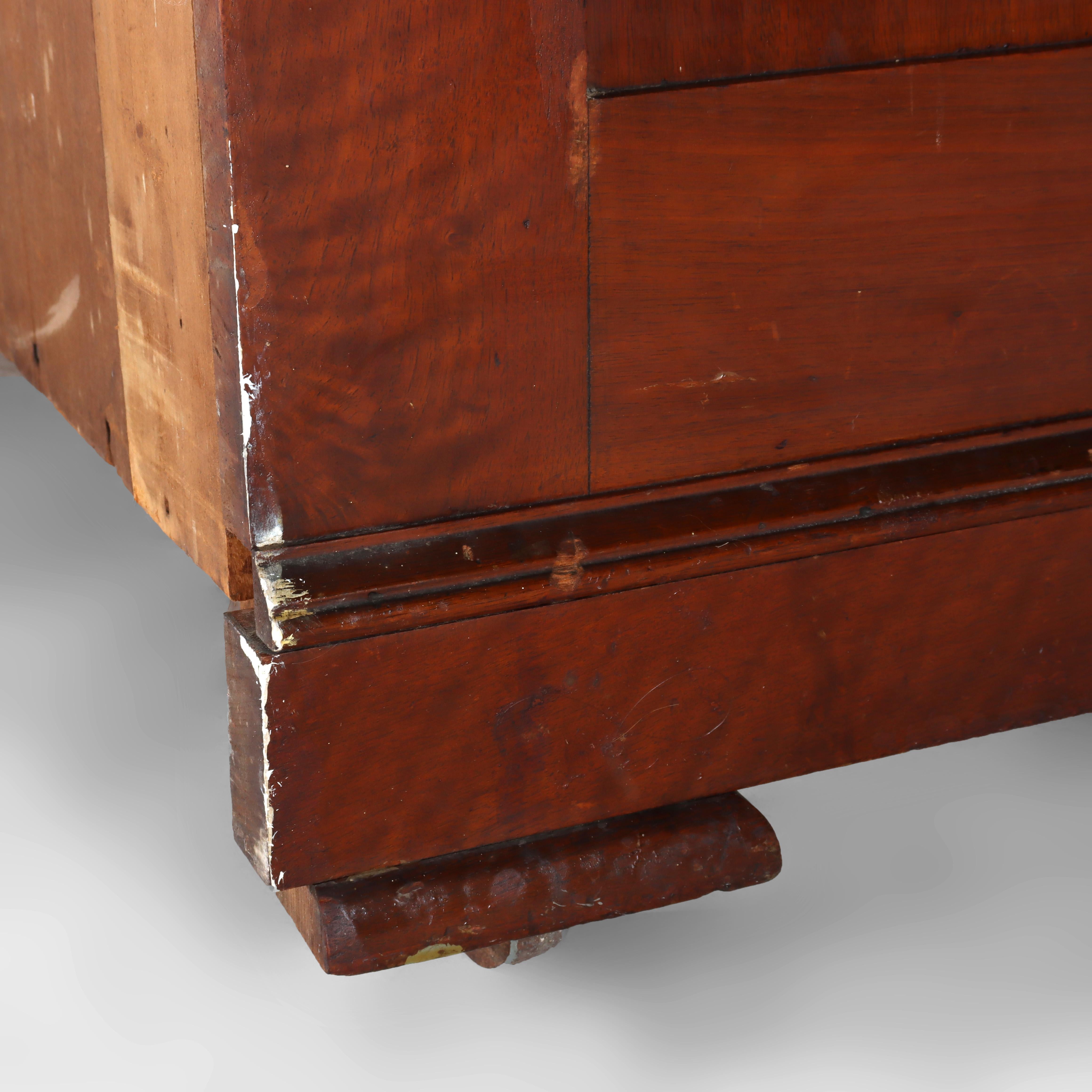 Large Antique Renaissance Revival Walnut, Burl & Marble Mirrored Sideboard c1890 For Sale 13