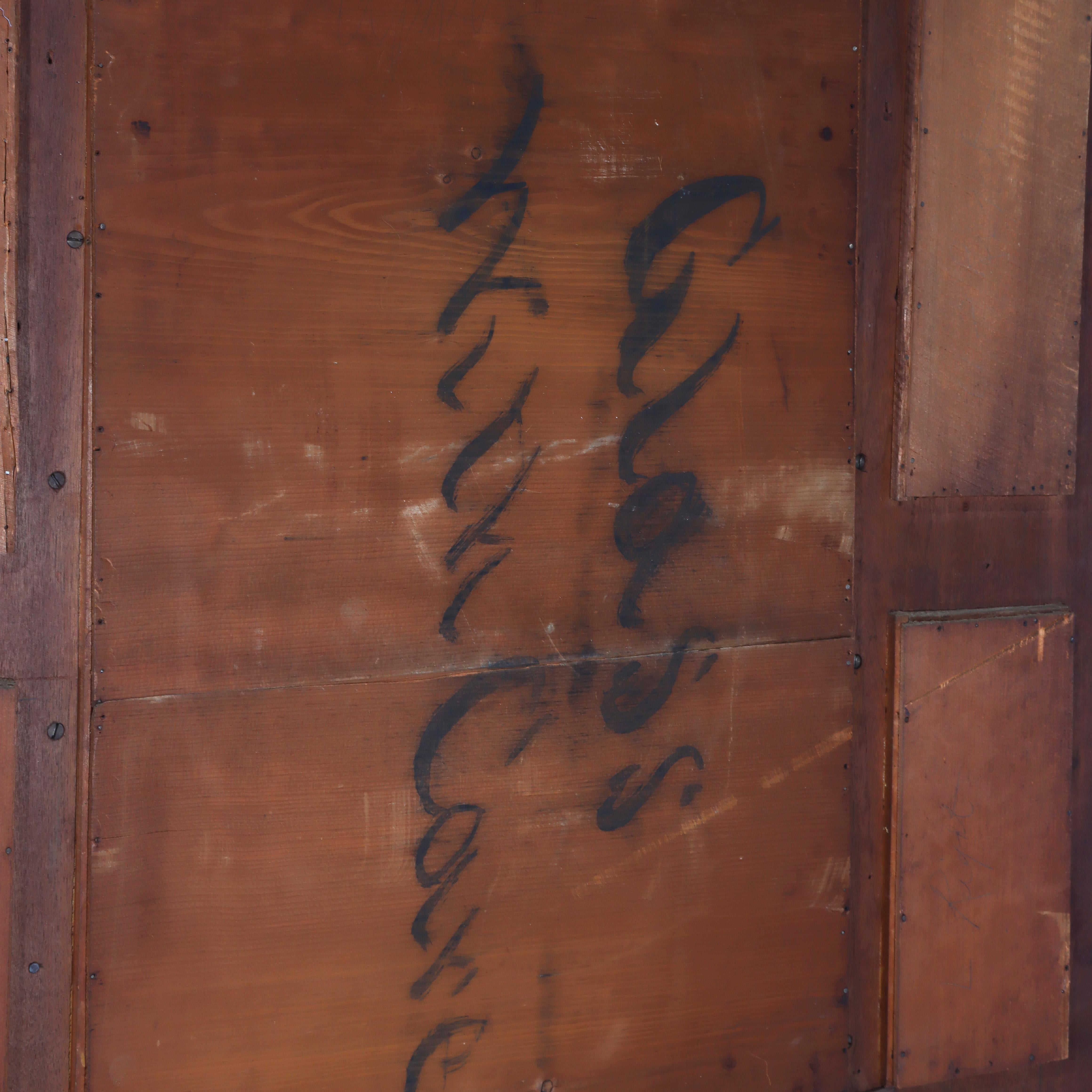 Large Antique Renaissance Revival Walnut, Burl & Marble Mirrored Sideboard c1890 For Sale 16