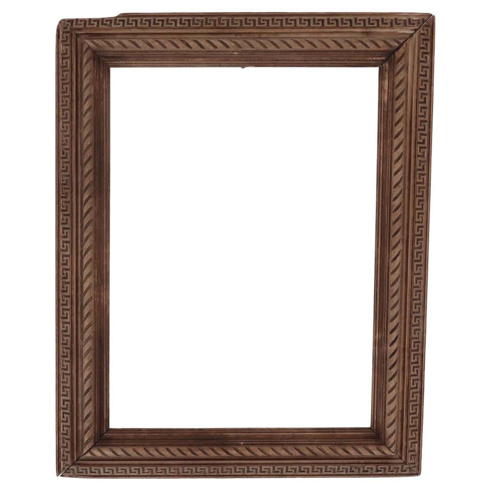 Traditional Frames Antique Folk Art Ornately Carved Wooden Picture Frame with Birds and ...
