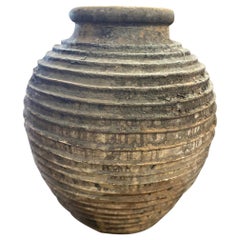 Large Antique Ribbed Greek Vessel