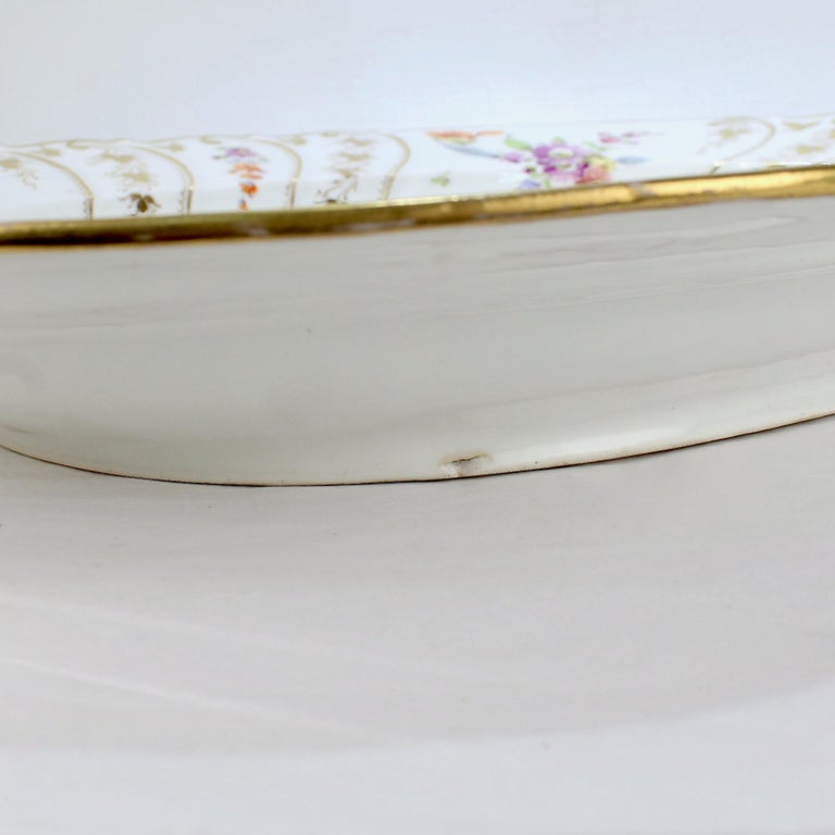 Large Antique Richard Klemm Dresden Porcelain Platter with