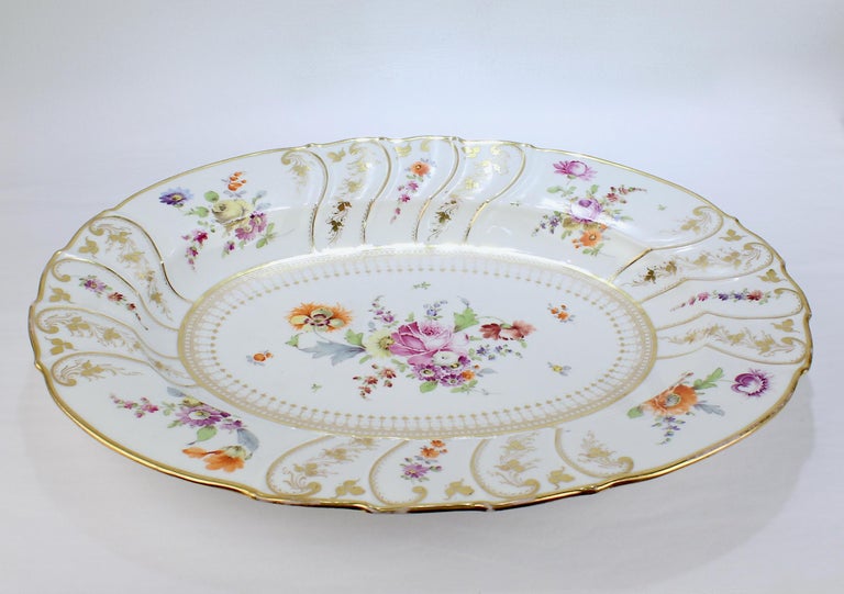 Large Antique Richard Klemm Dresden Porcelain Platter with