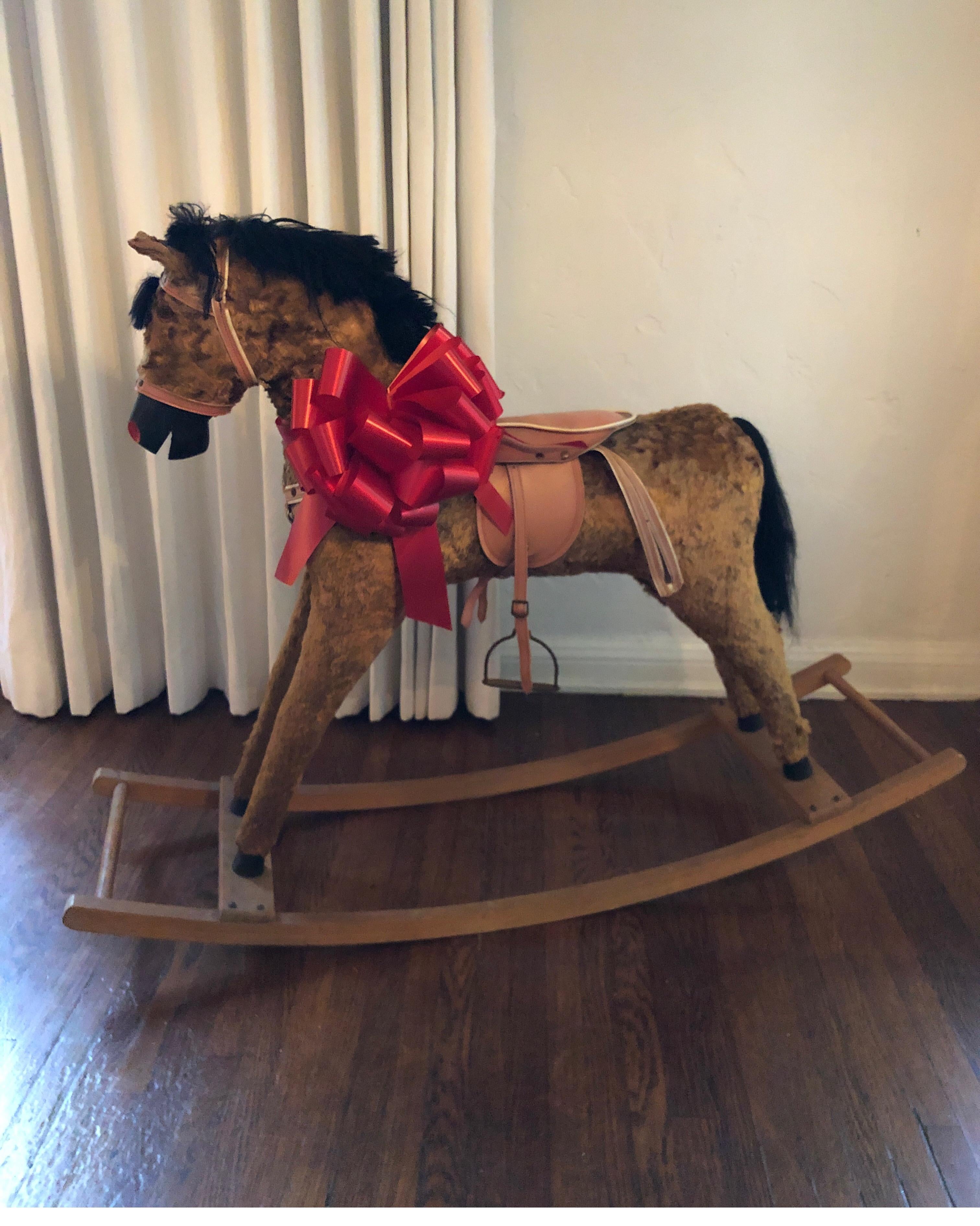 Large Antique Rocking Horse 6