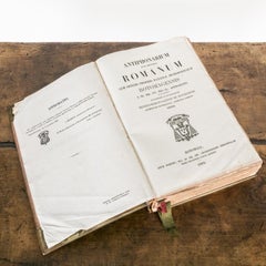 Large Antique Roman Hymnal or Song Book “Antiphonaire”, 1862