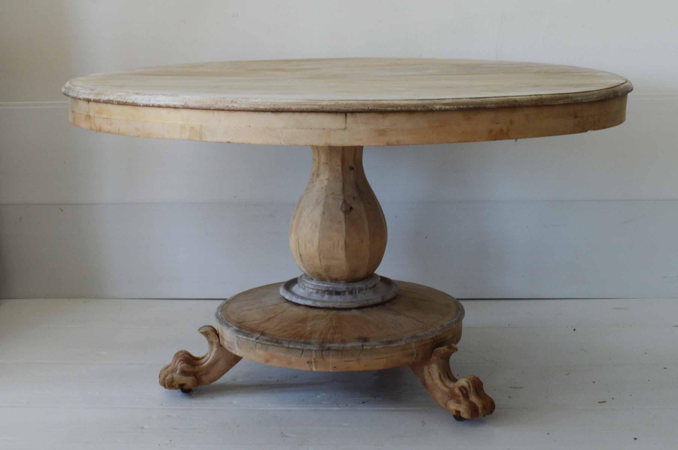 Fabulous large round Georgian table. Made from bleached Honduras mahogany and pine.

Beautifully figured top.

Great simple lines. I particularly like the shape of the pedestal

I have chosen not to lacquer or wax the table.





 