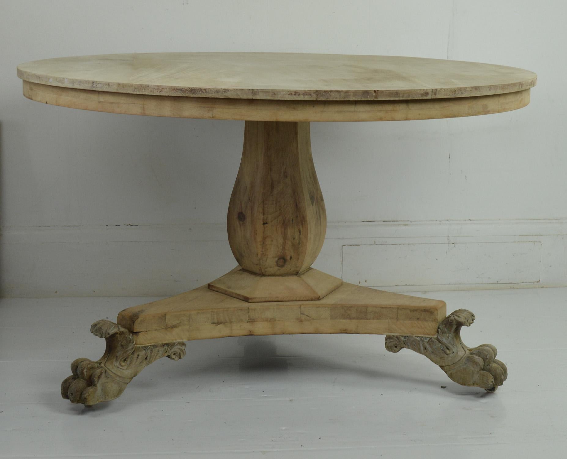 bleached pine table