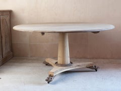 Large Antique Round Bleached Table in Palladian Style. English C.1835