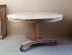 Großer antiker runder gebleichter Tisch im palladianischen Stil. Englisch C.1835