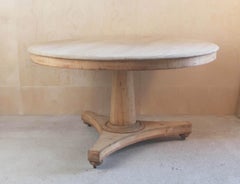 Large Antique Round Bleached Table in Palladian Style. English C.1835