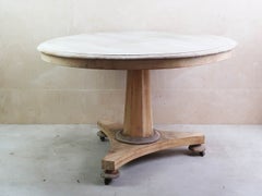 Grande tavolo antico rotondo sbiancato in stile palladiano. Inglese C.1835