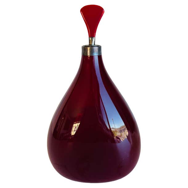 Large Antique Ruby Red Opaque Blown Glass Silver Cologne Perfume Bottle large-antique-ruby-red-opaque-blown-glass-silver-cologne-perfume-bottle