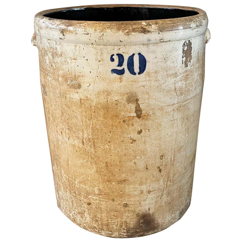 Large Antique Stoneware Crocks For Sale on 1stDibs