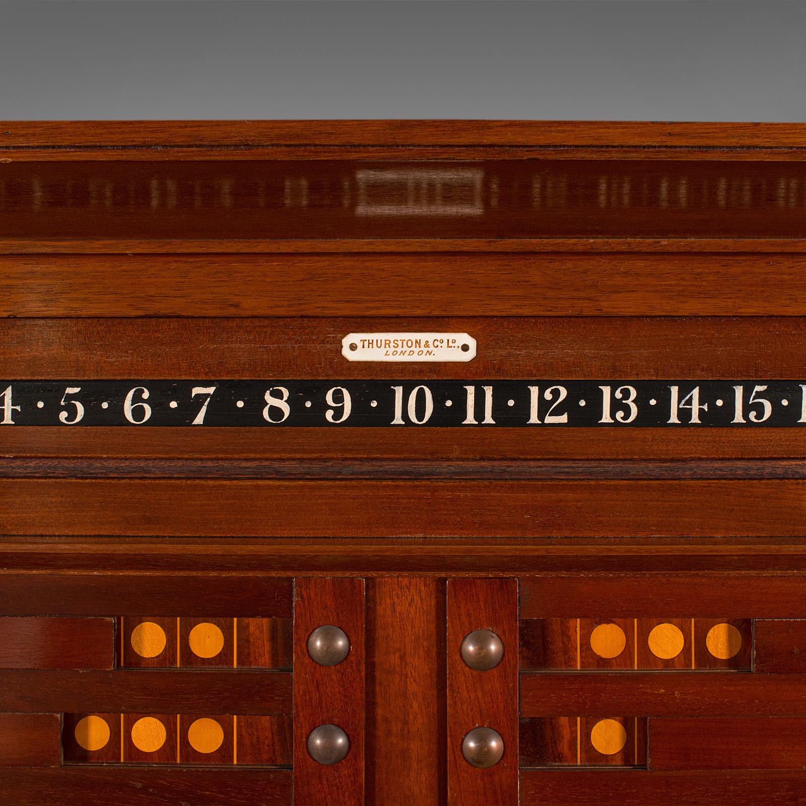 Large Antique Score Cabinet, English Walnut, Billiard, POOL, Thurston, Edwardian For Sale 3