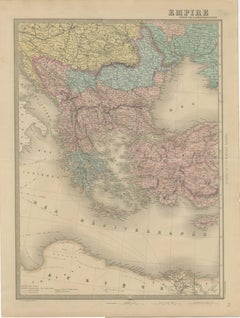 Large Antique Set Ottoman Empire Maps – Europe & Asia in Striking Detail, 1868