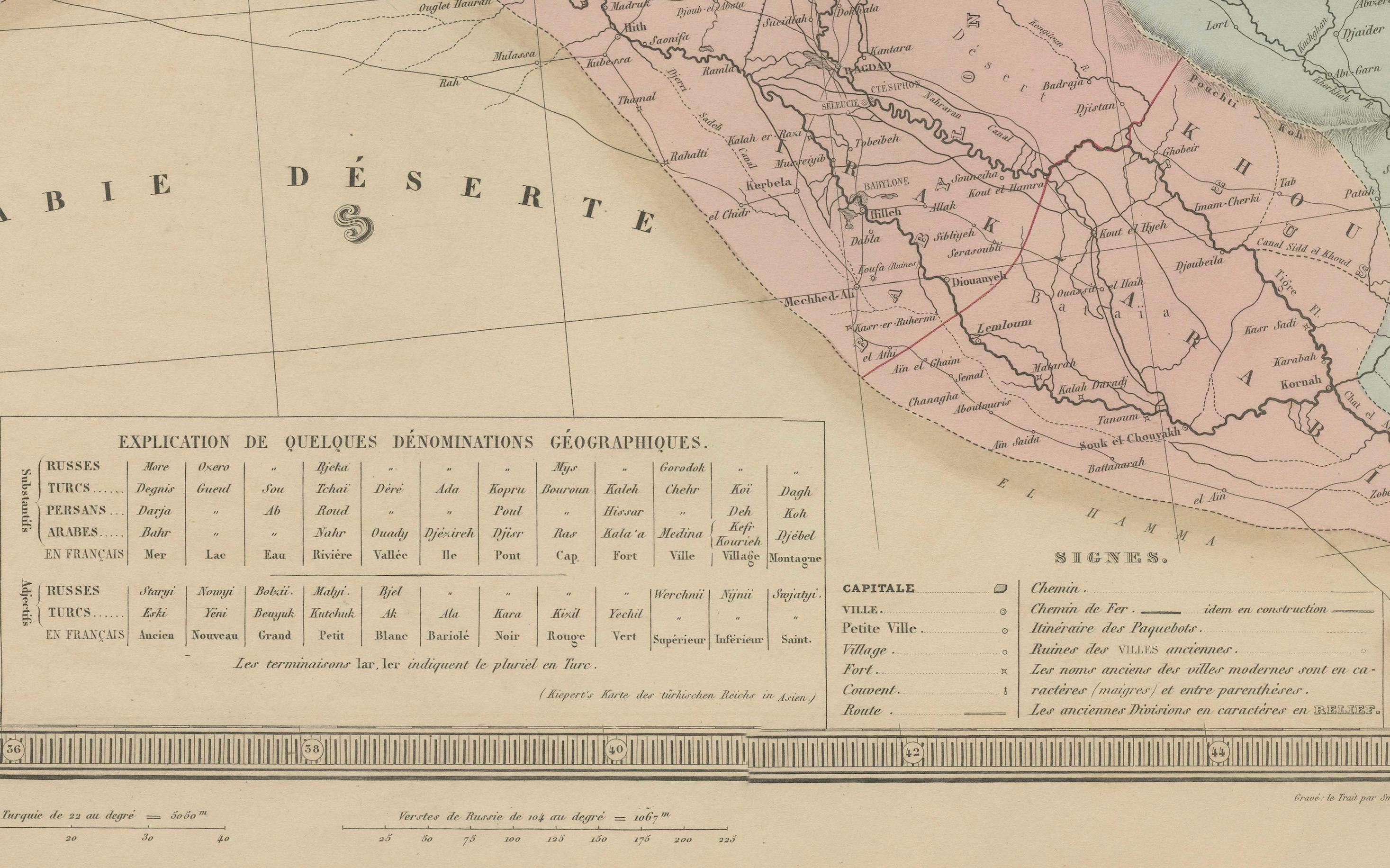 Gran conjunto antiguo de mapas del Imperio Otomano - Europa y Asia con sorprendente detalle, 1868 Grabado en venta