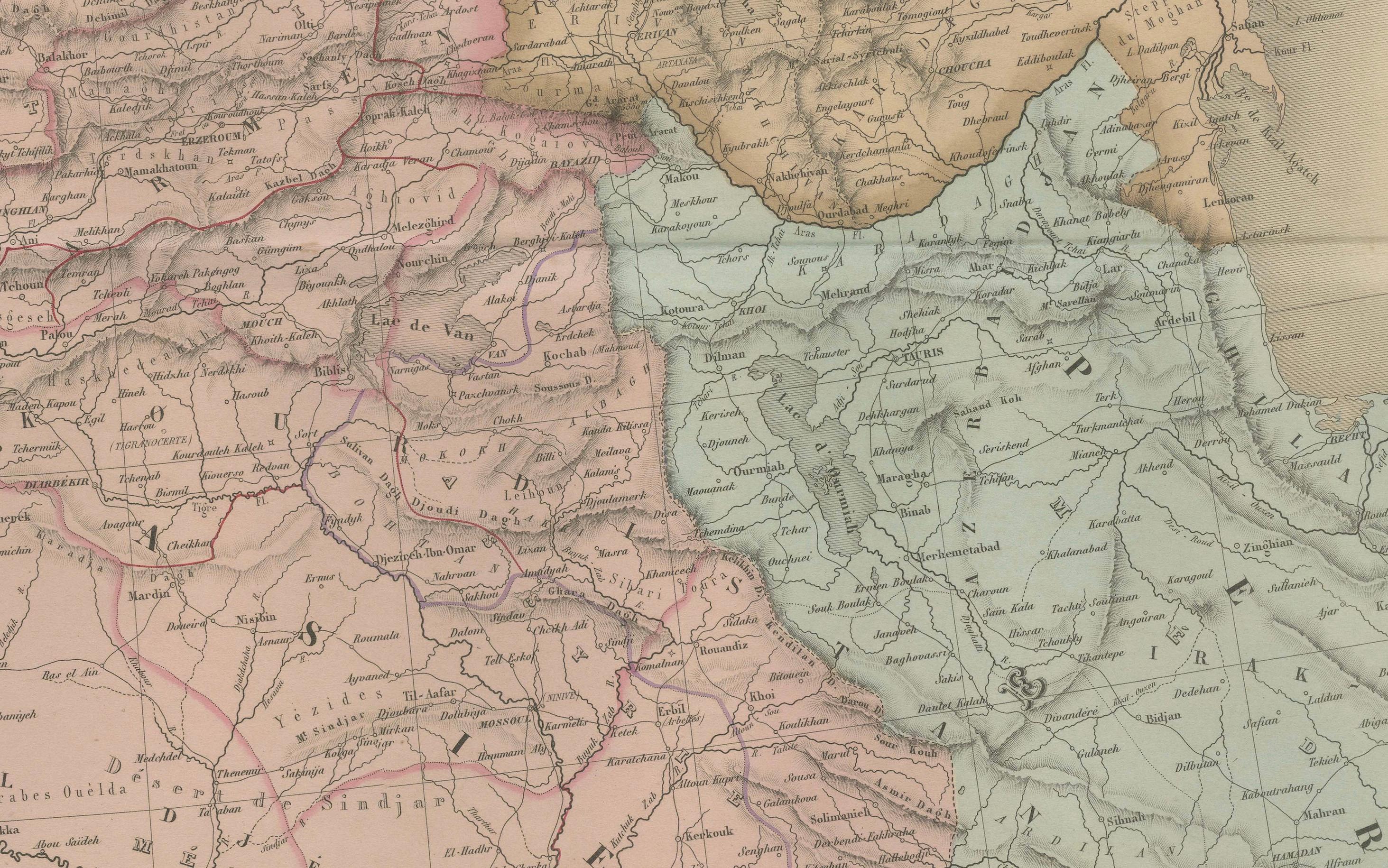 Gran conjunto antiguo de mapas del Imperio Otomano - Europa y Asia con sorprendente detalle, 1868 en Bueno estado para la venta en Langweer, NL