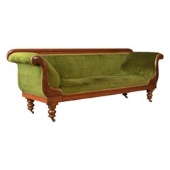 Large Antique Settee, Regency, Mahogany, Scroll End Sofa, Daybed, circa 1820