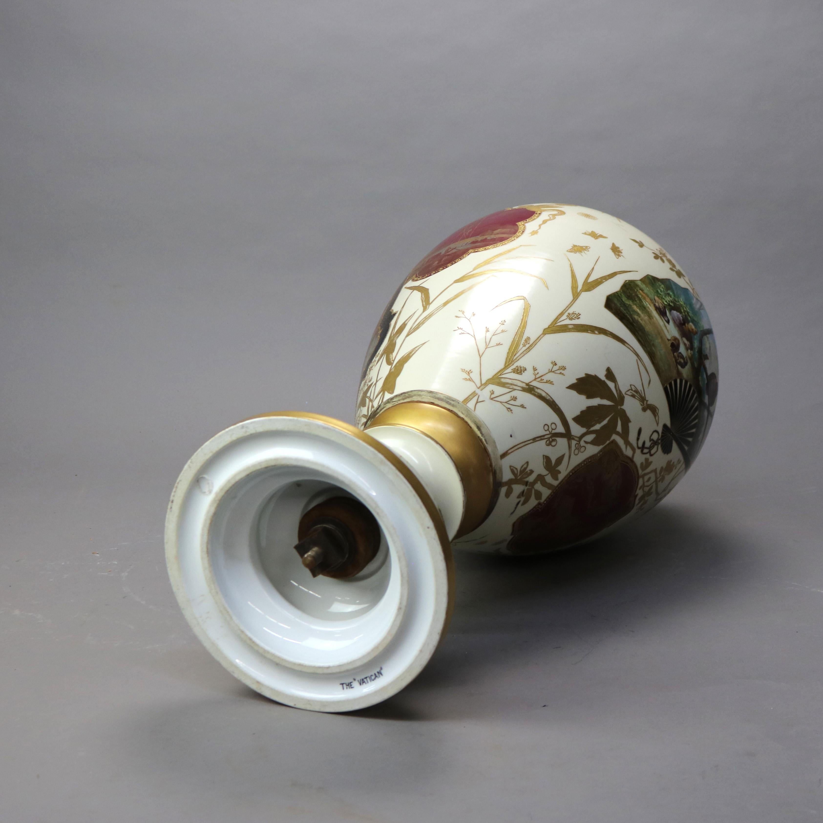Large Antique Sevres Aesthetic Japonesque Porcelain Floor Vase “The Vatican” 7